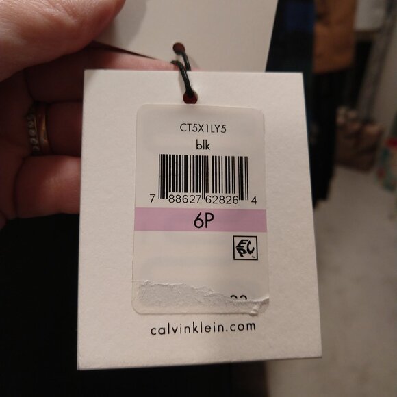 Calvin Klein Faux Pearl Trim Black Sheath Dress - Picture 9 of 10